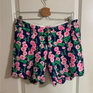 Lilly Pulitzer Navy and Pink Floral Shorts